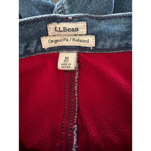 L.L.BEAN ORIGINAL FIT /RELAXED FLEECE LINED JEANS SIZE 10P - Picture 4 of 4